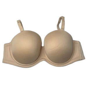 Wacoal strapless lined tan bra 34G 854119